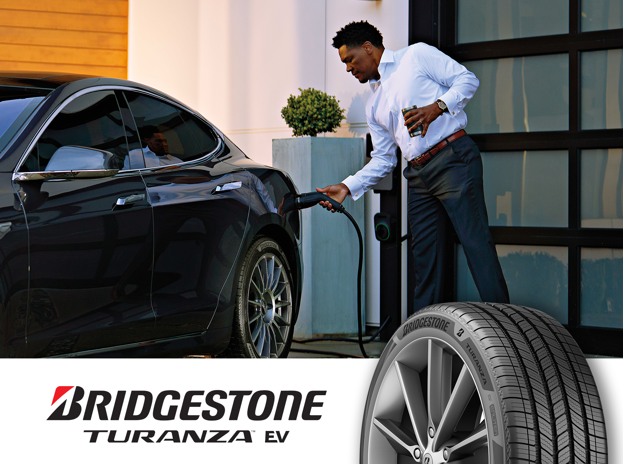 Bridgestone Turanza EV tire designed for performance, sustainability